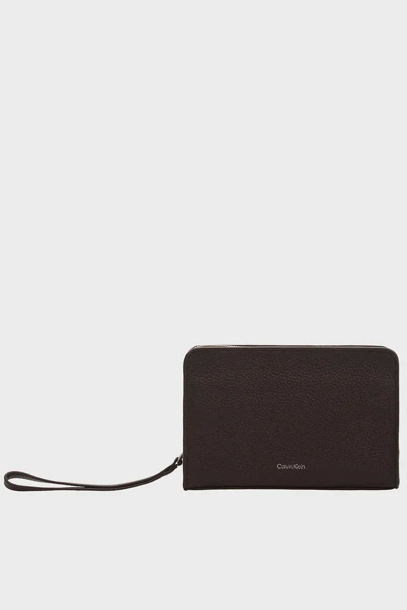 Чоловіча коричнева шкіряна борсета FOIL Calvin Klein LV04D1153G