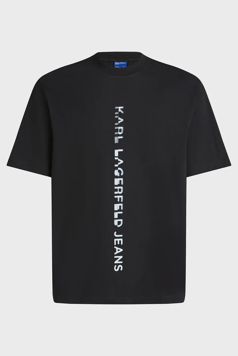 Мужская черная футболка reg vertical logo 5
