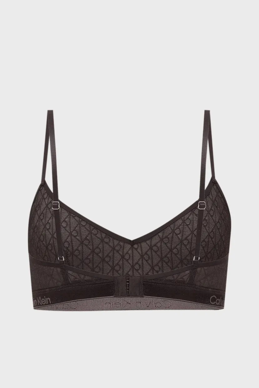 Женский черный бюстгальтер с узором UNLINED BRALETTE 8