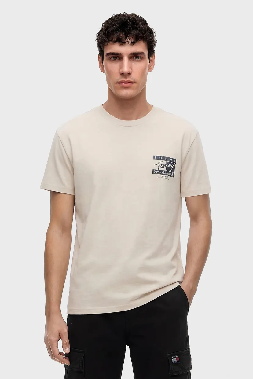 Мужская бежевая футболка REG SIGN FLAG SS TEE EXT 3