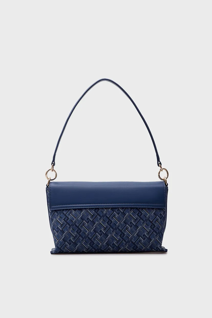 Жіноча синя сумка з візерунком TH DISTINCT SHOULDER BAG MONO 4