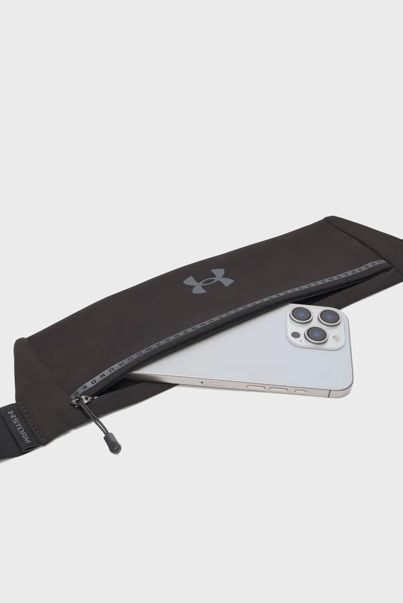 Чорна поясна сумка UA Velociti Run Belt-BLK 4