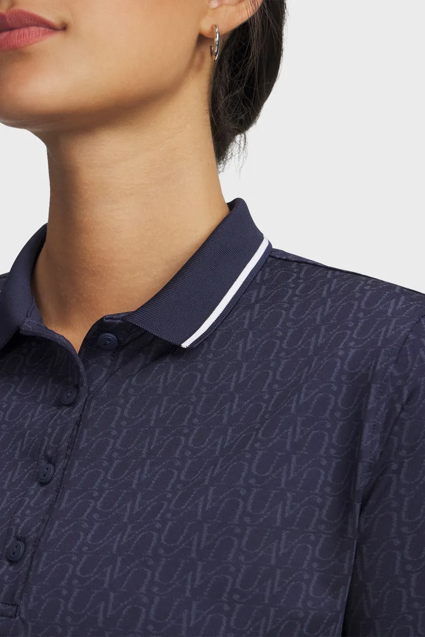 Жіноче темно-синє поло UA Playoff Jacquard Polo 3