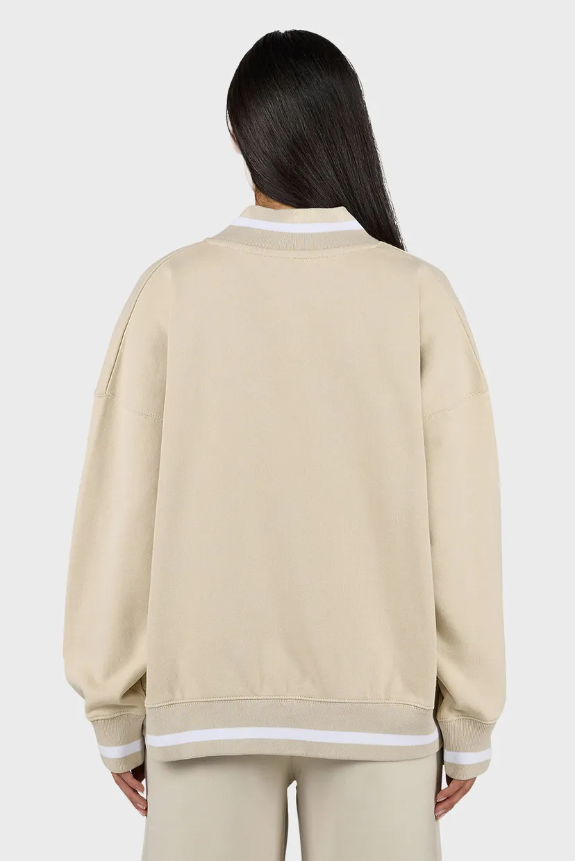 Женский бежевый свитшот STINA V-NECK OVERSIZED 4