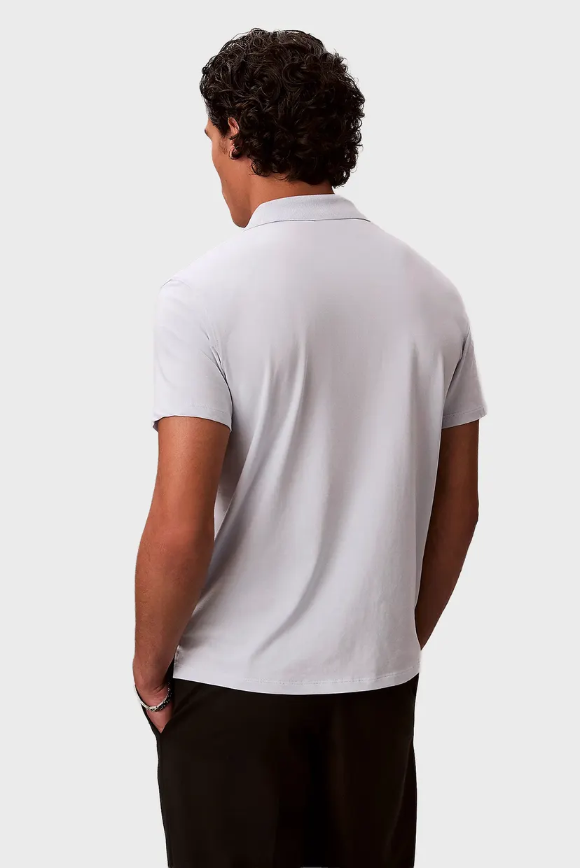 Чоловіче блакитне поло SLIM STRETCH 4