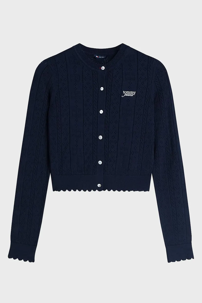 Жіночий темно-синій кардиган POINTELLE CARDIGAN 6