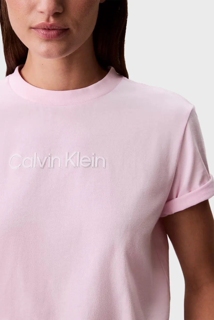 Женская розовая футболка CLASSIC FOIL CALVIN KLEIN 5