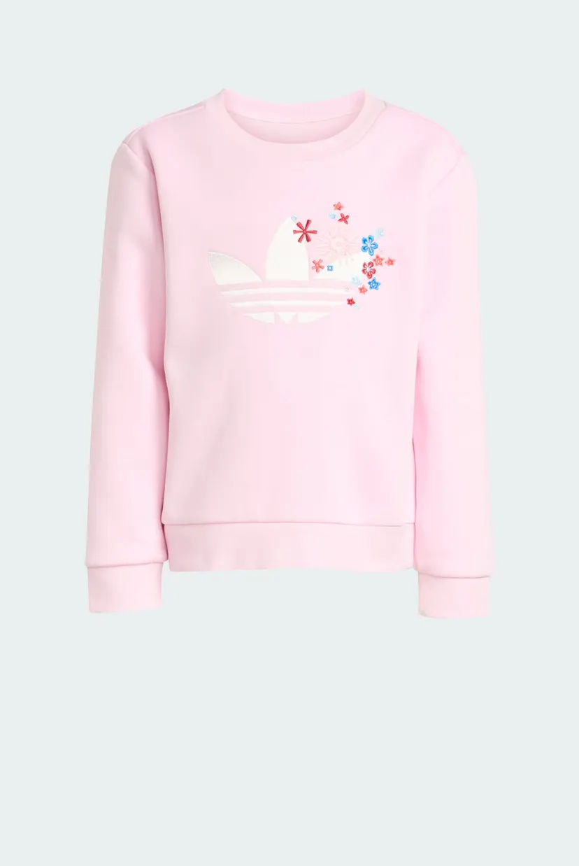 Дитячий рожевий спортивний костюм (світшот, штани) adidas Originals x Liberty London CREW 6