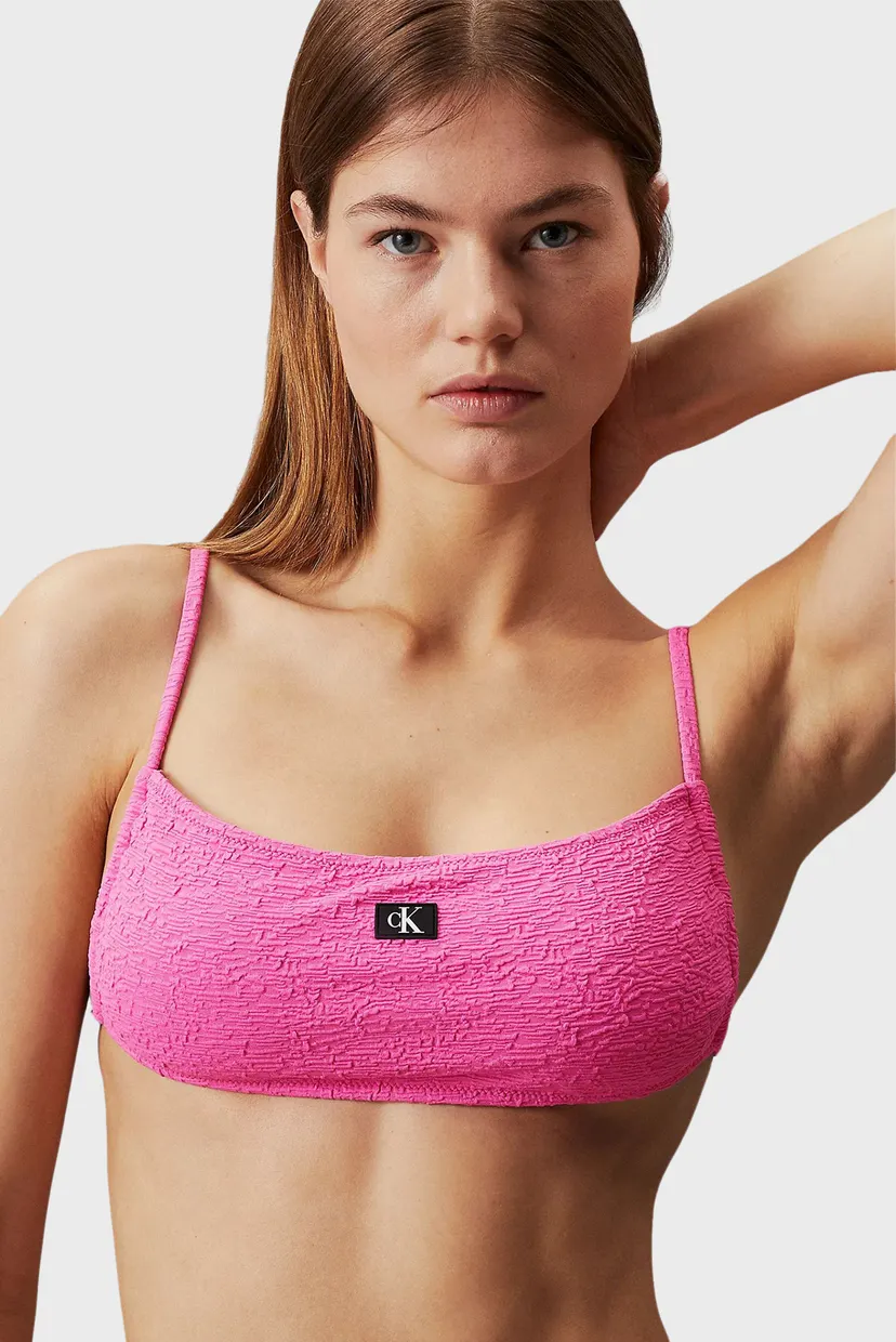 Женский розовый лиф от купальника SQUARE BRALETTE 4