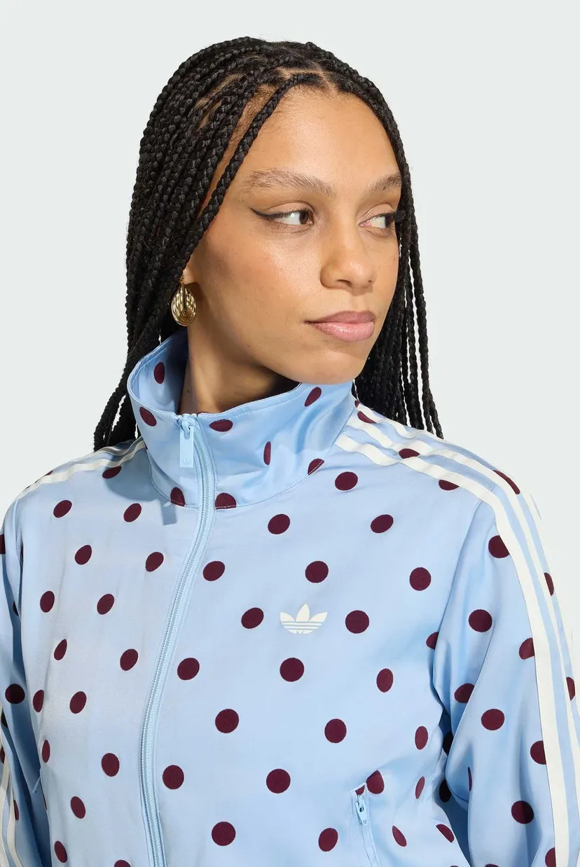 Женская голубая спортивная кофта в горошек Satin Polka Dots Tt 4