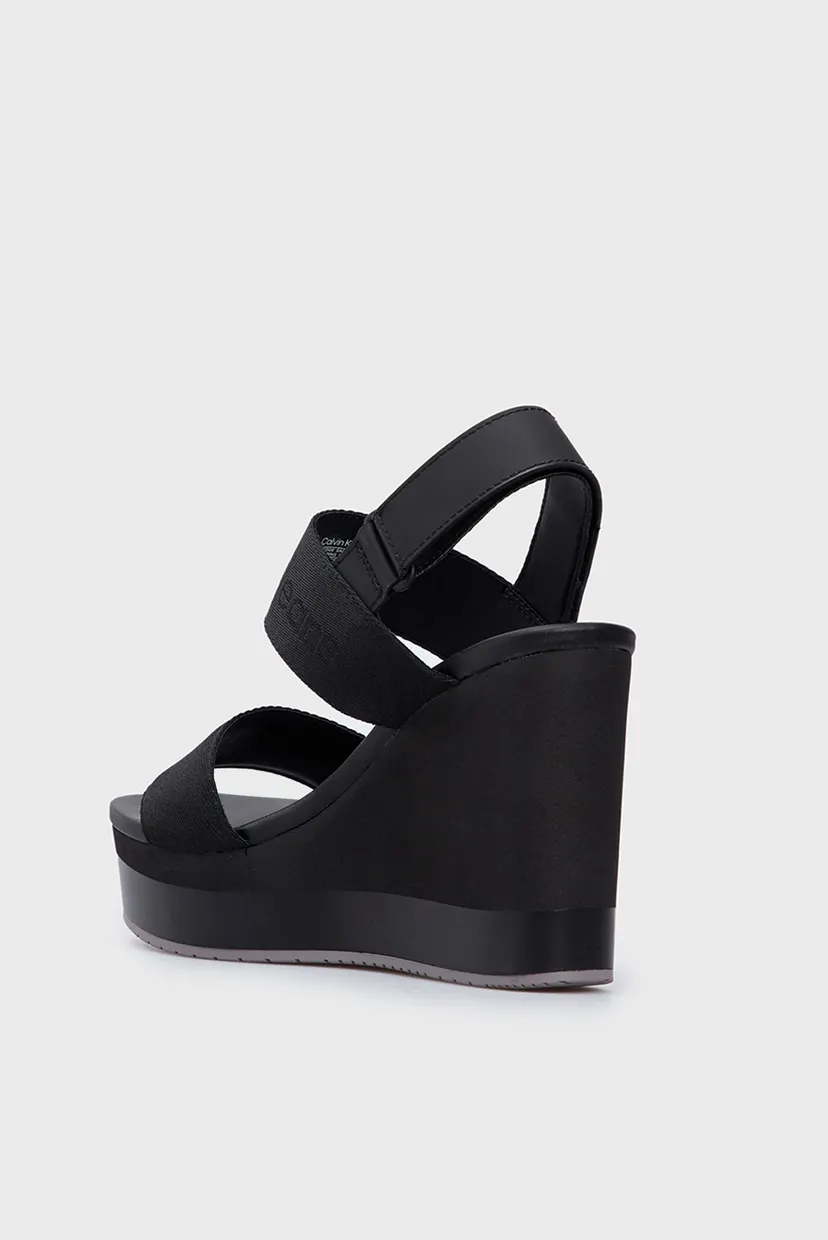 Жіночі чорні босоніжки WEDGE SANDAL WEBBING 5