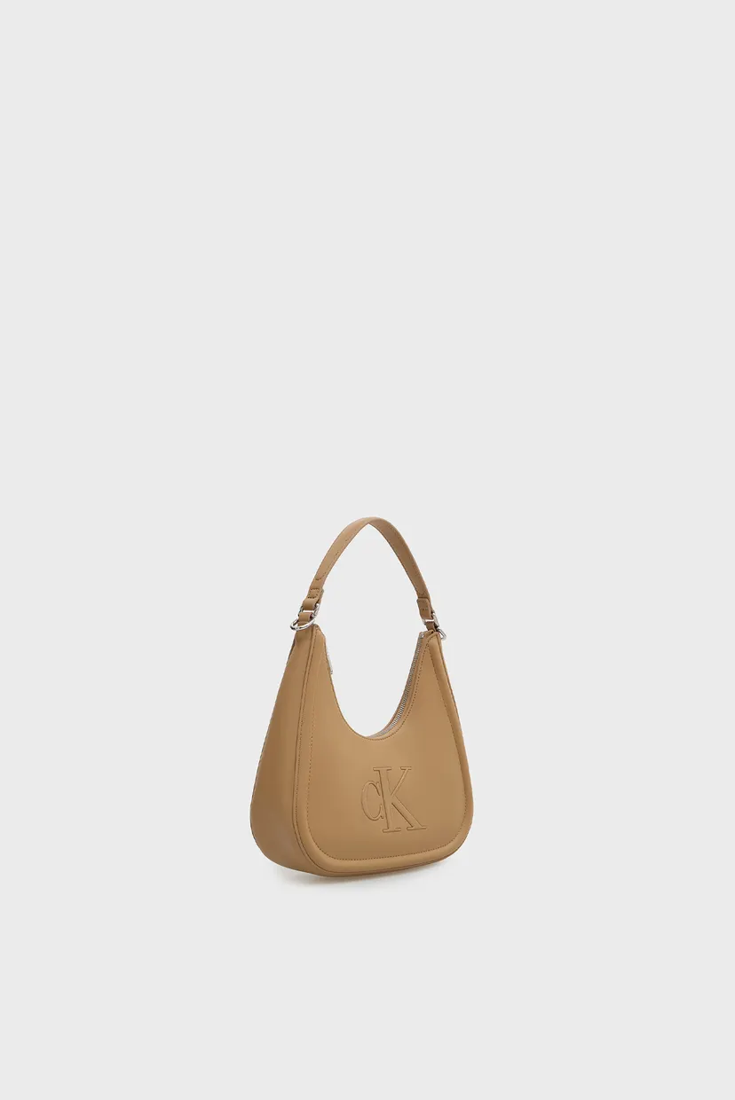 Жіноча бежева сумка BOLD CK SMALL CRESCENT 3