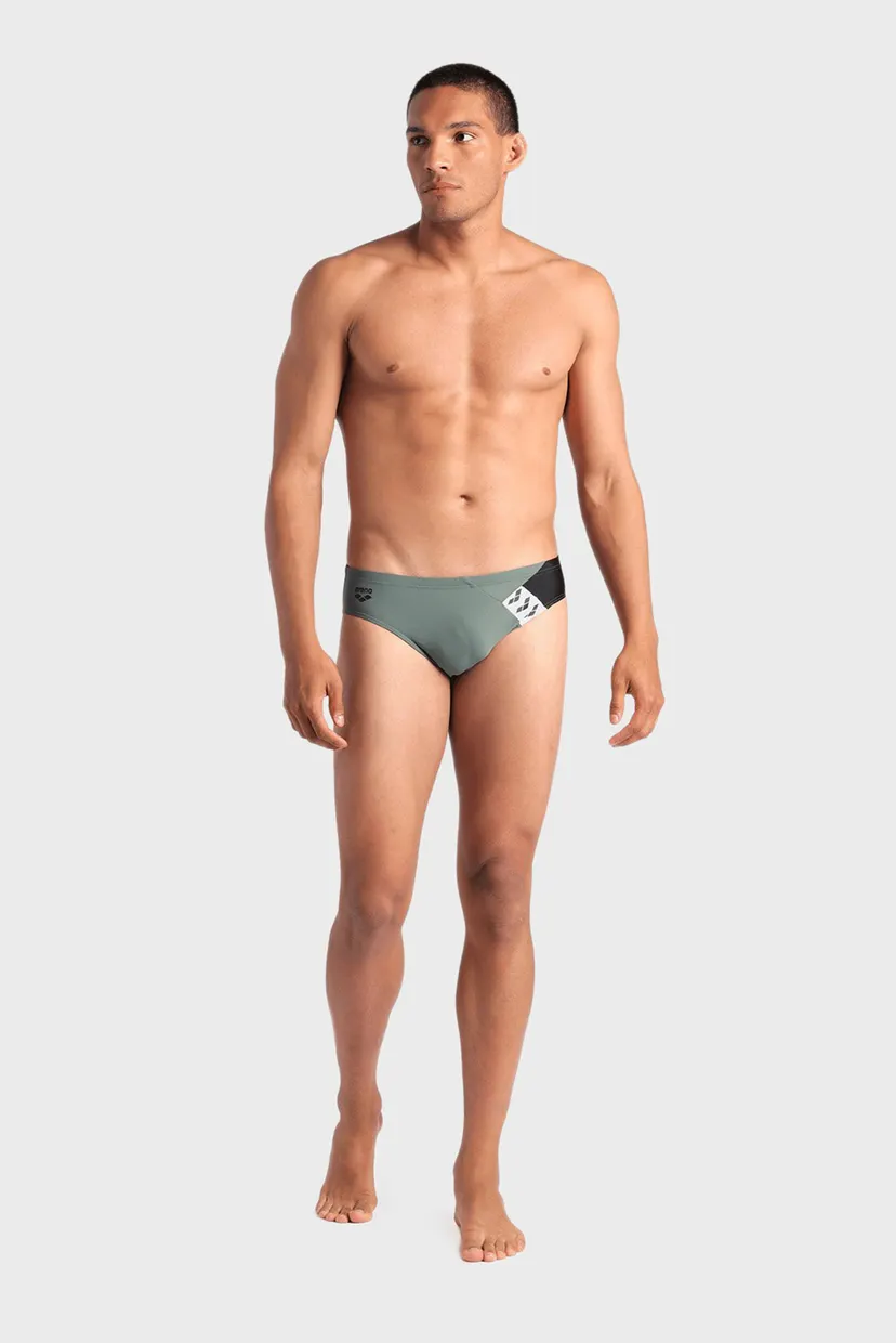 Мужские оливковые плавки STRIPE SWIM BRIEFS 3