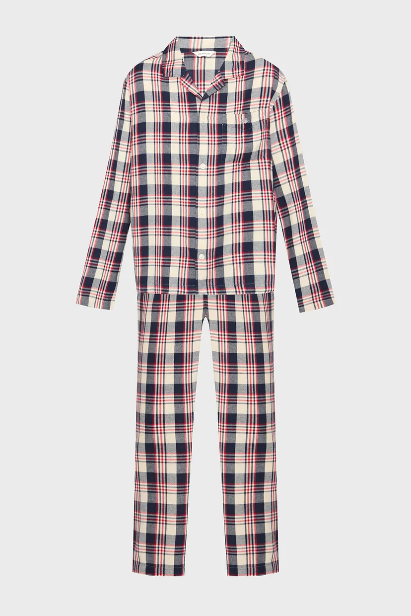 Чоловіча картата піжама (сорочка, брюки) FLANNEL 7