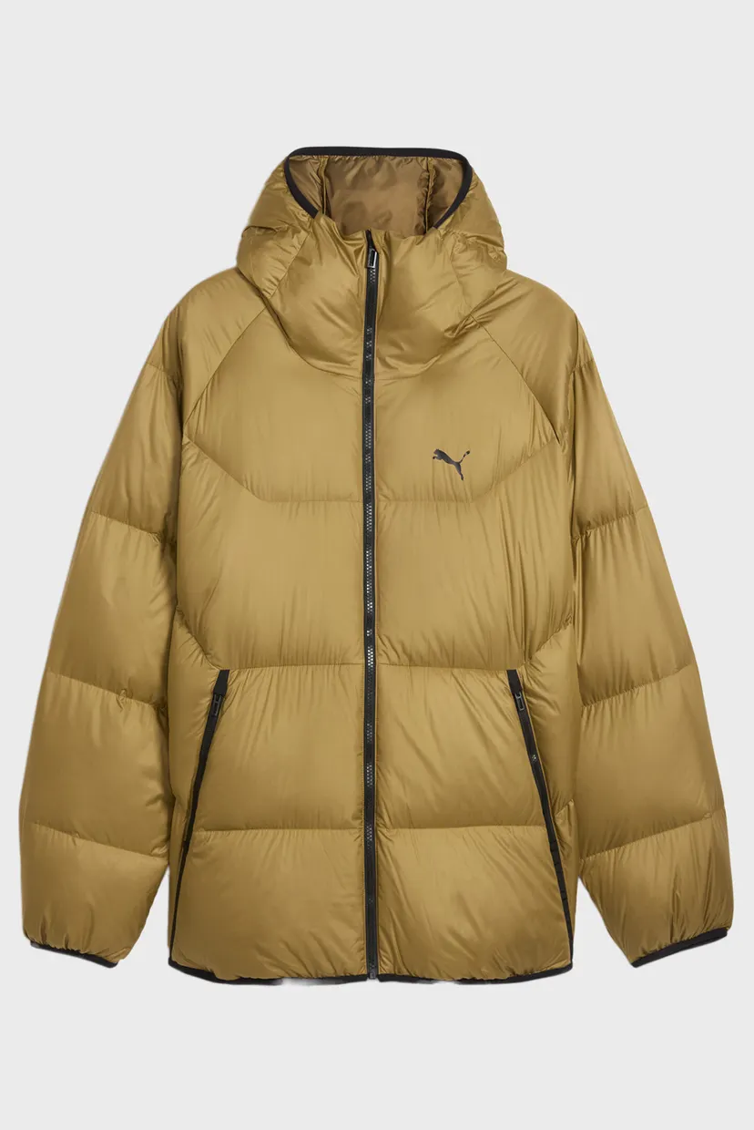 Чоловічий гірчичний пуховик Hooded Down Puffer Jacket Men 4