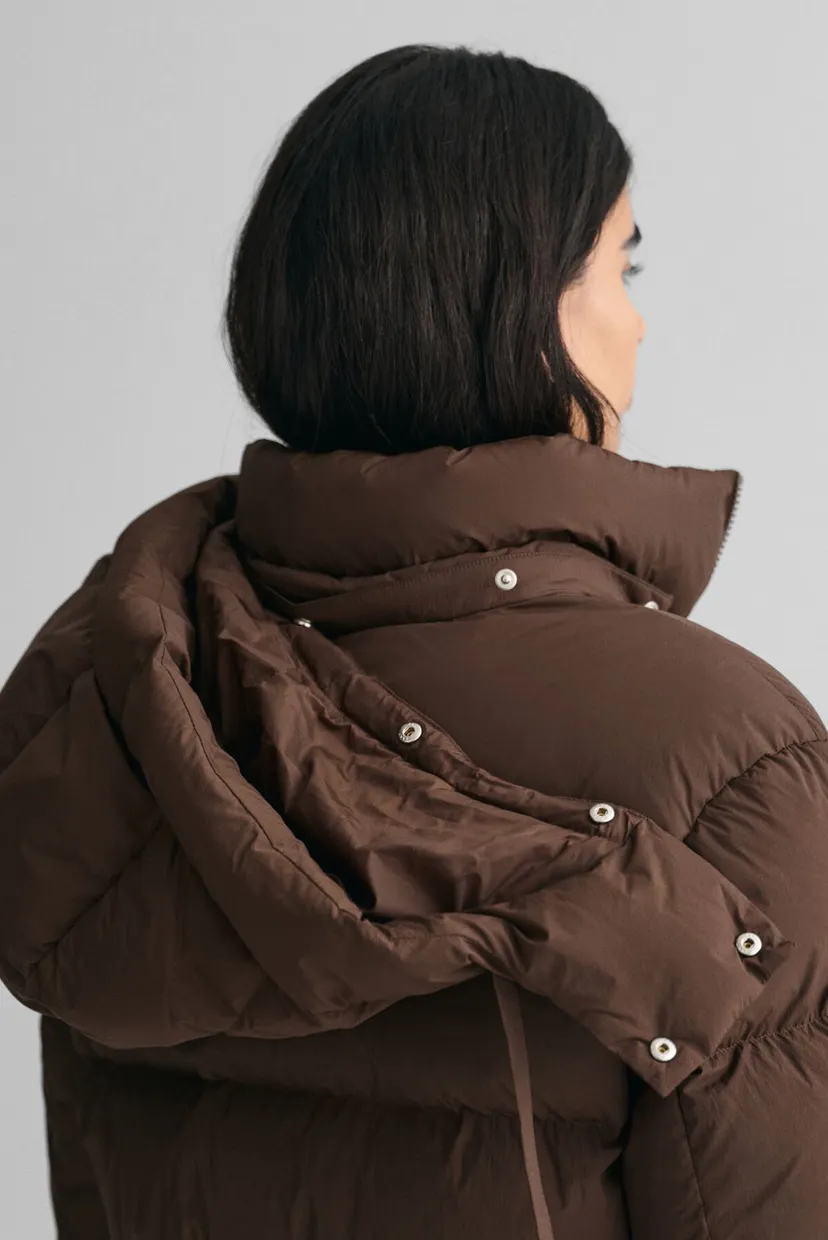Женский коричневый пуховик MID LENGTH DOWN JACKET 5