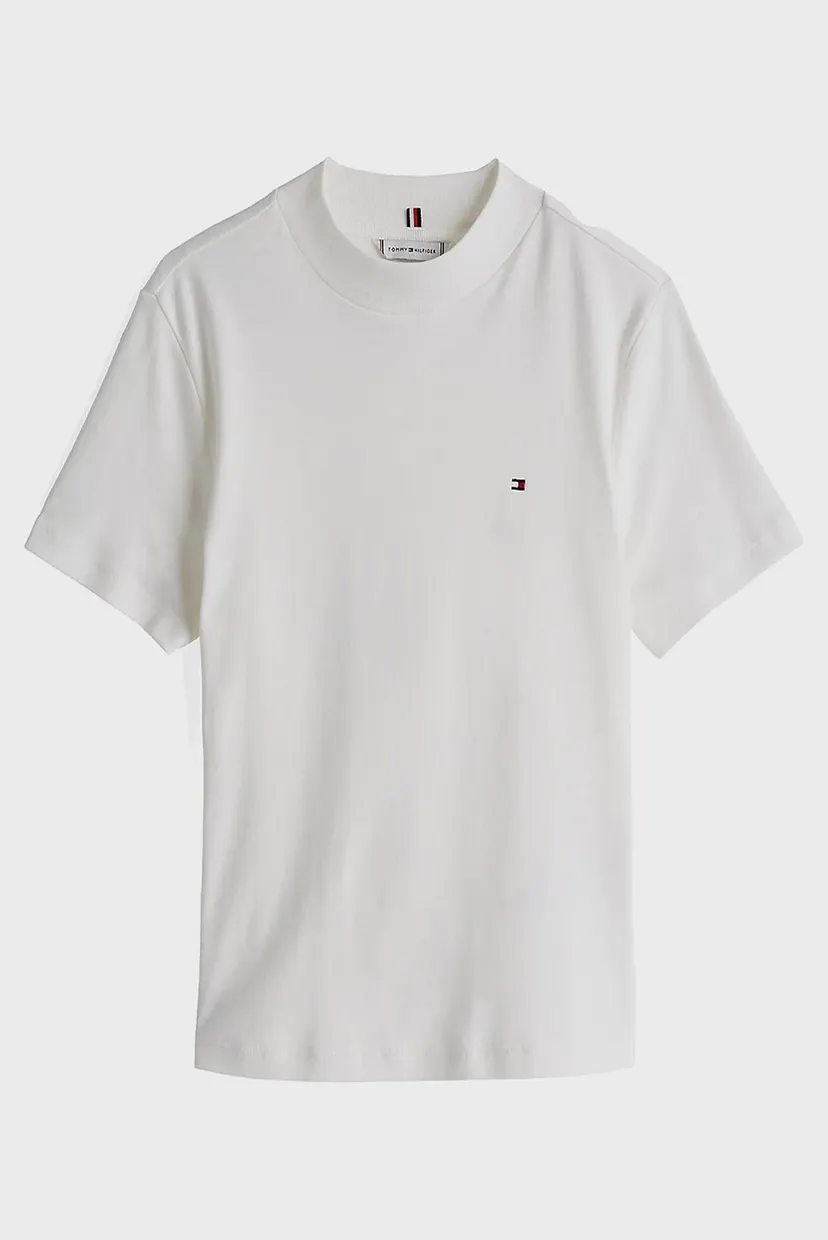 Жіноча біла футболка NEW CODY SLIM CROP MOCK-NK 5