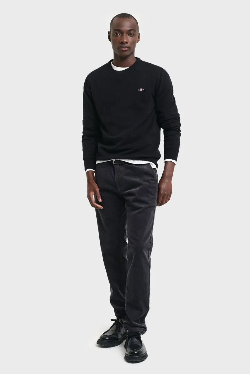 Мужские черные вельветовые чиносы SLIM CORD CHINOS 3