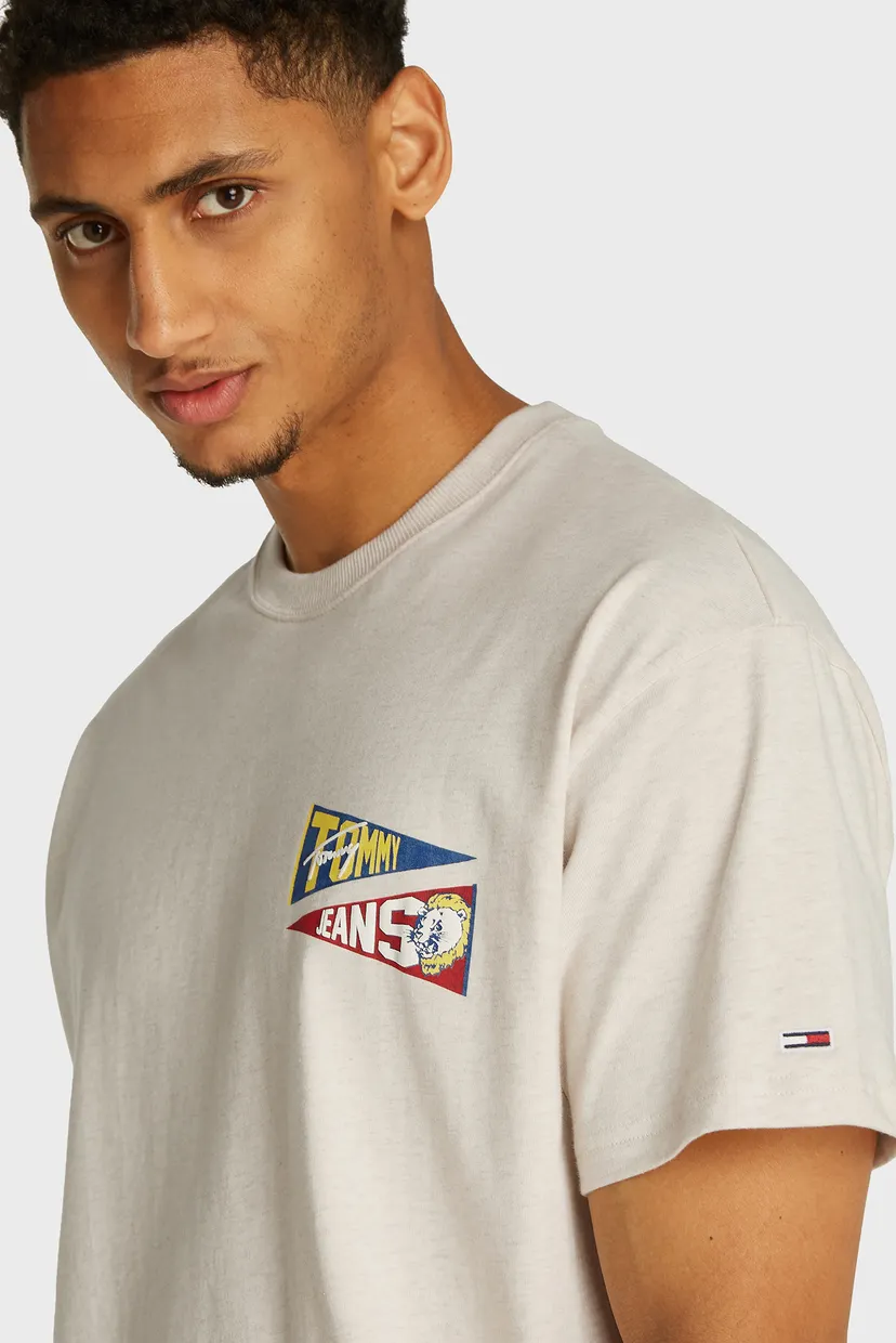 Чоловіча бежева футболка TJM RLX UNI FLAG TIGER TEE 4