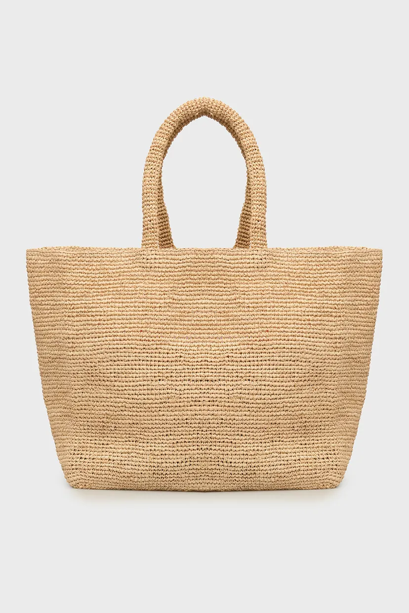 Женская бежевая сумка RAFFIA BEACH 4