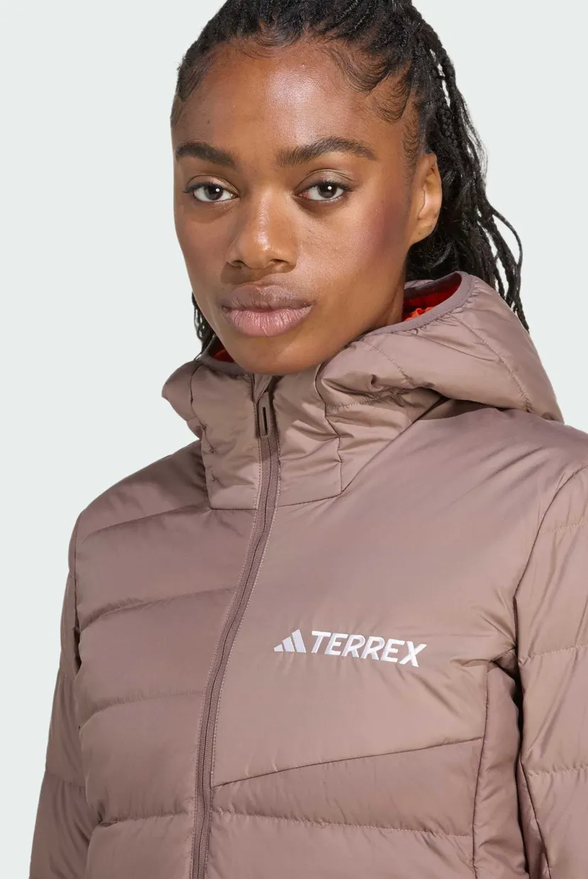 Жіночий коричневий пуховик Terrex Multi Light Down CLIMAWARM 4