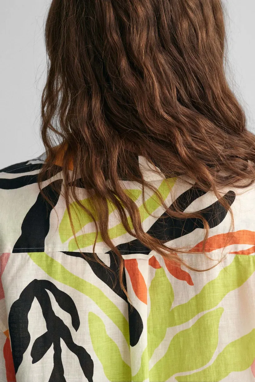 Жіноча лляна сукня з візерунком REL PALM PRINT SS LINEN CAFTAN 5