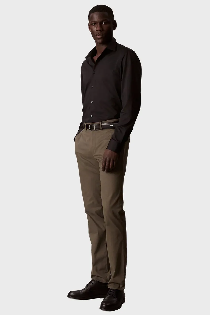 Мужская черная рубашка SLIM REF KNIT 3
