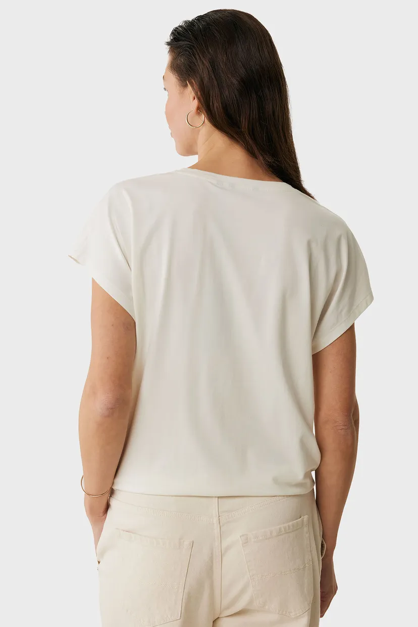 Женская белая футболка Aquarel flower T-shirt 3