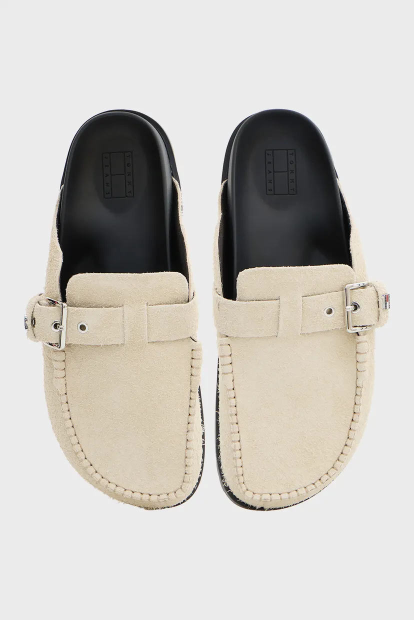 Жіночі білі замшеві клоги COMFORT 4