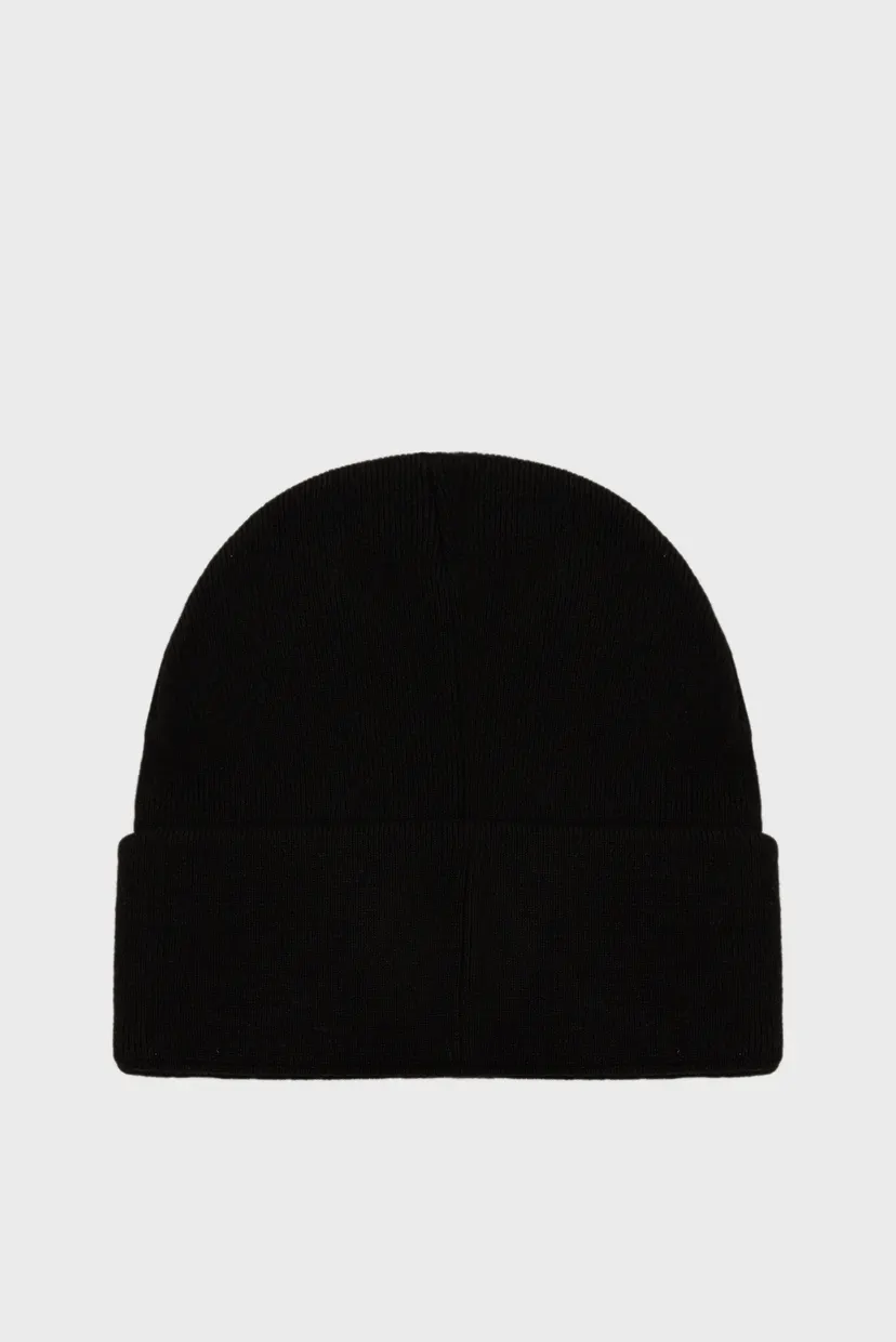 Чоловіча чорна вовняна шапка THICK EMBROIDERY BEANIE 3