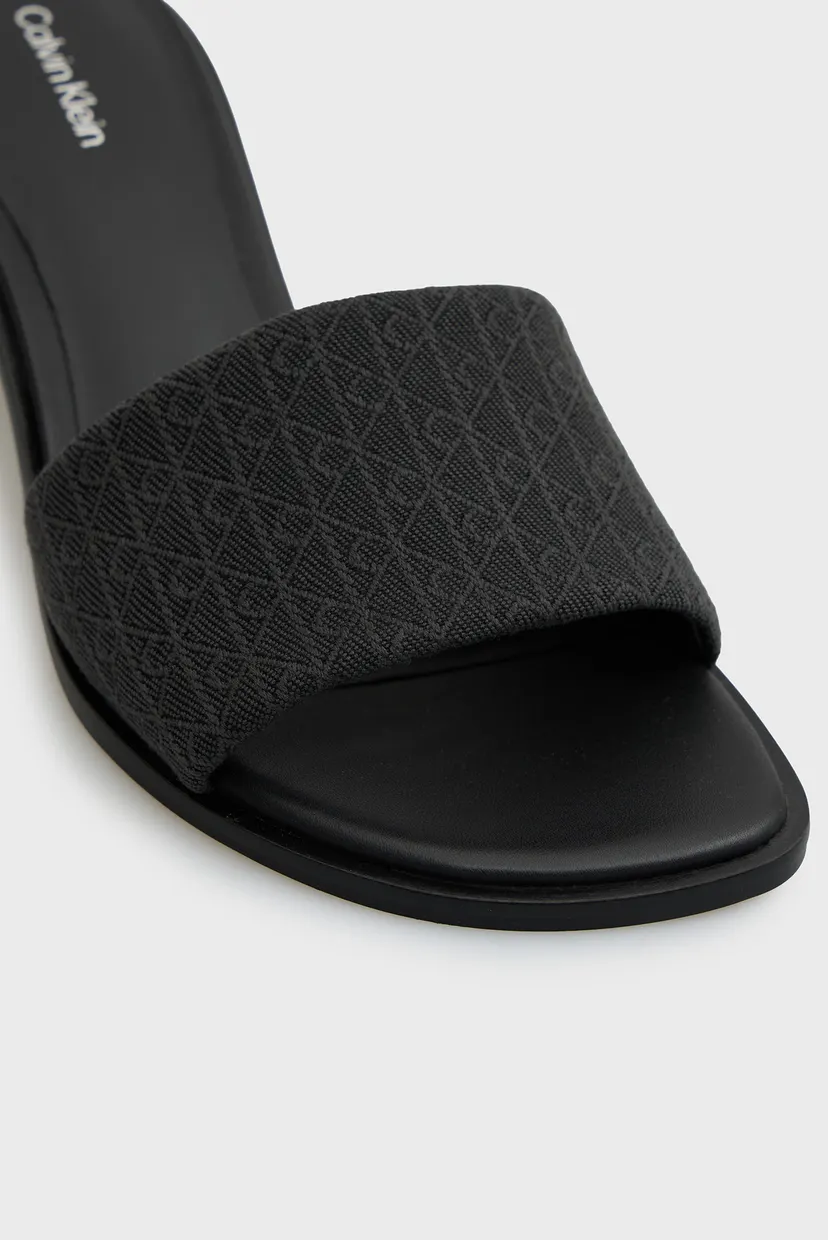 Жіночі чорні мюлі BLOCK HEEL 4