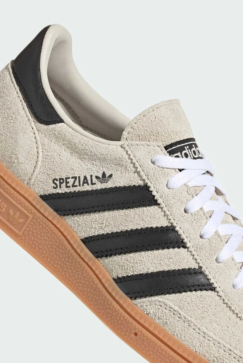 Женские бежевые замшевые сникерсы Handball Spezial 8
