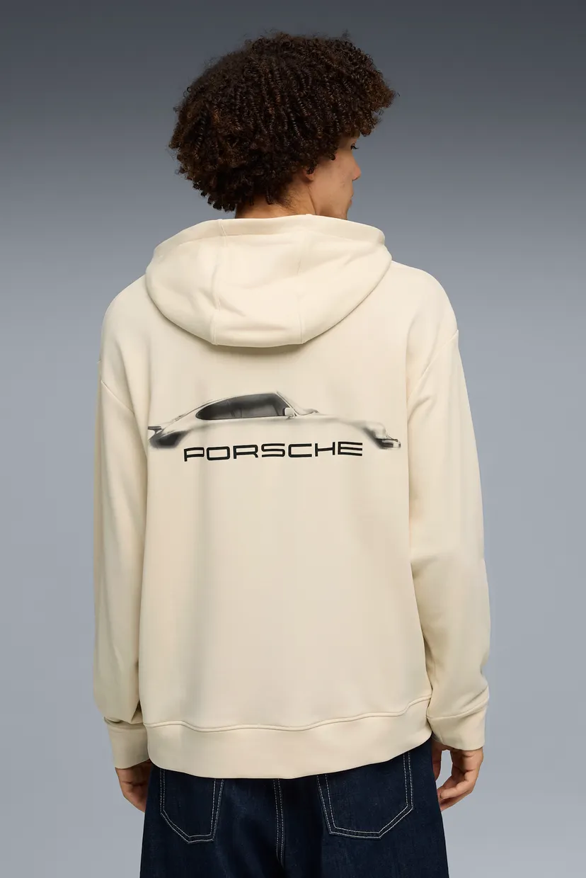 Мужское бежевое худи Porsche Legacy Graphic Hoodie Men 3