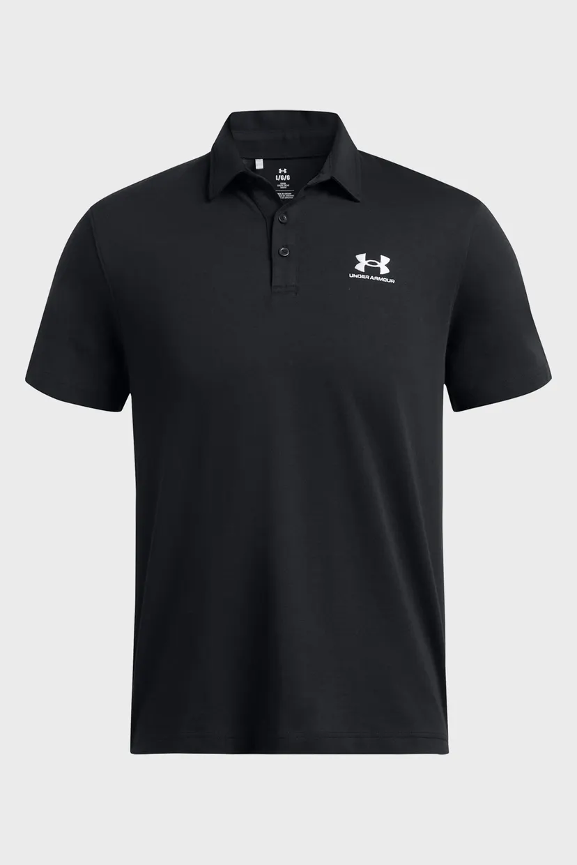 Мужское черное поло UA Icon Polo 3