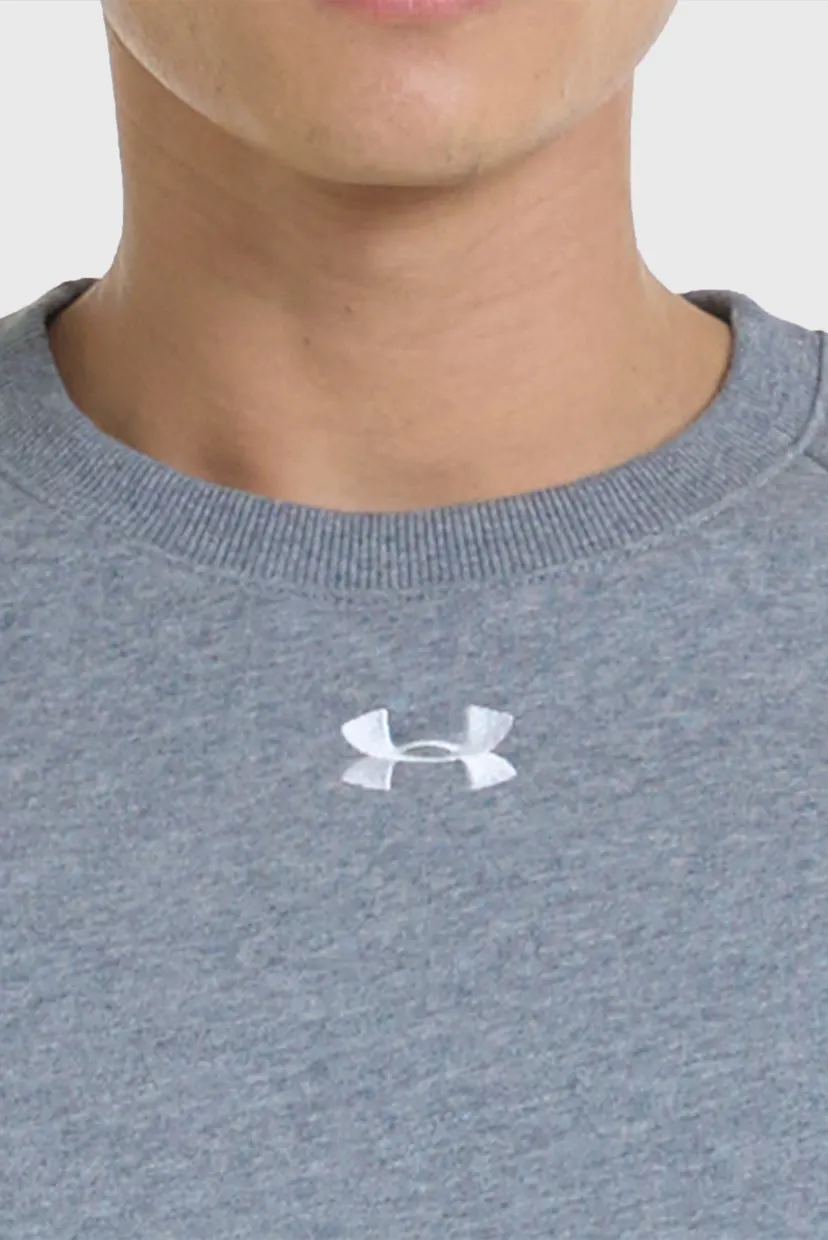 Мужской серый свитшот UA Rival Fleece Crew 4