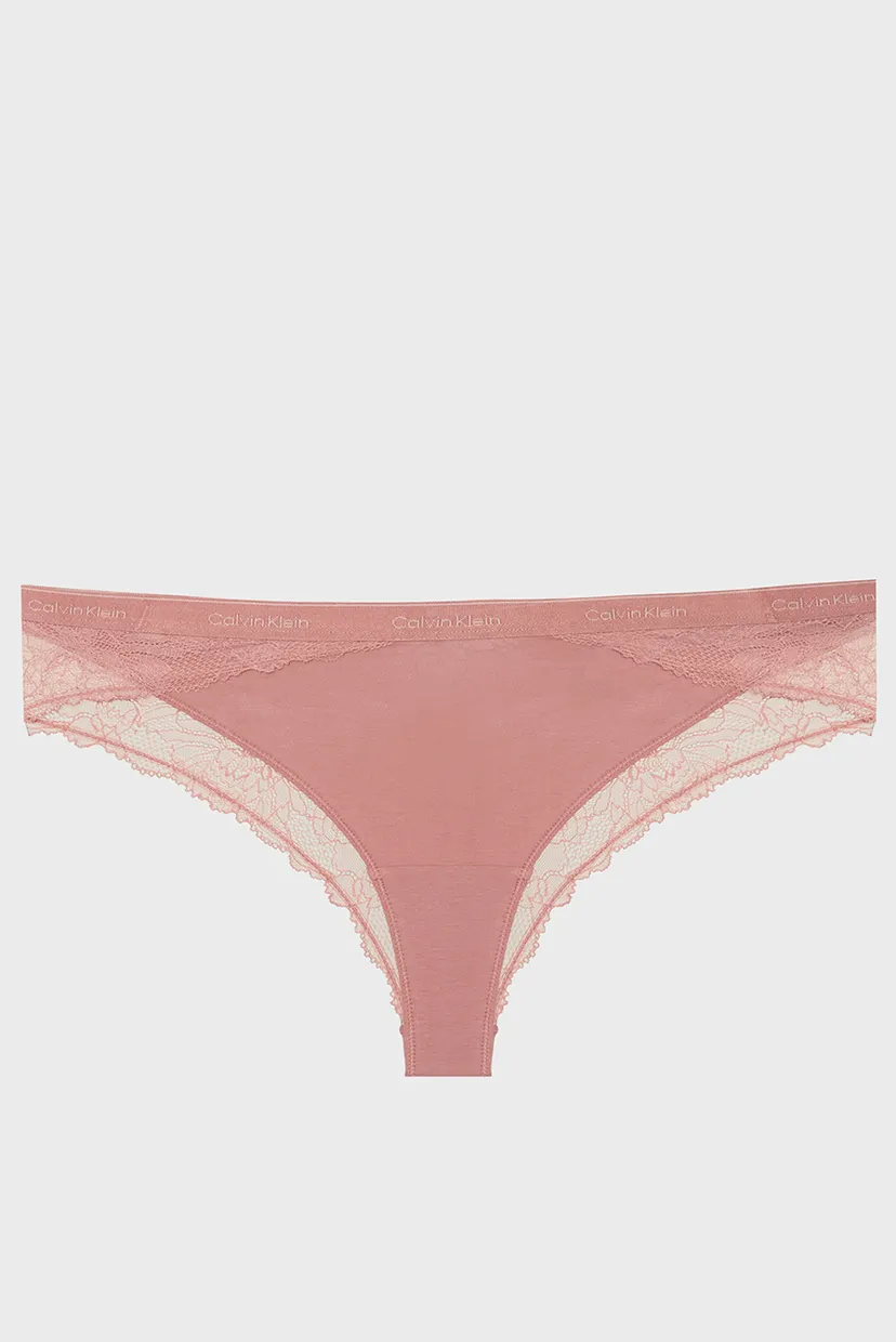 Женские розовые трусики TANGA 5
