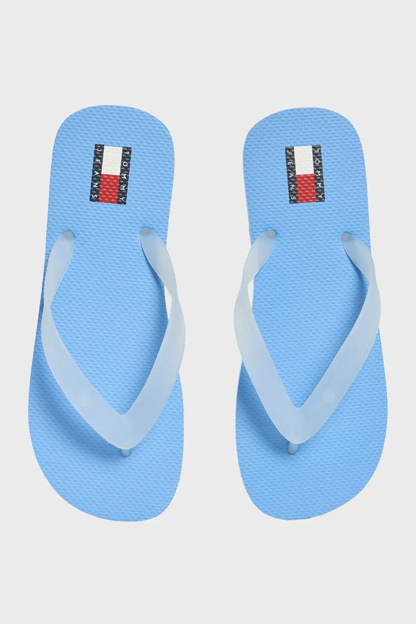 Жіночі блакитні в'єтнамки LOGO FLIP FLOP 5