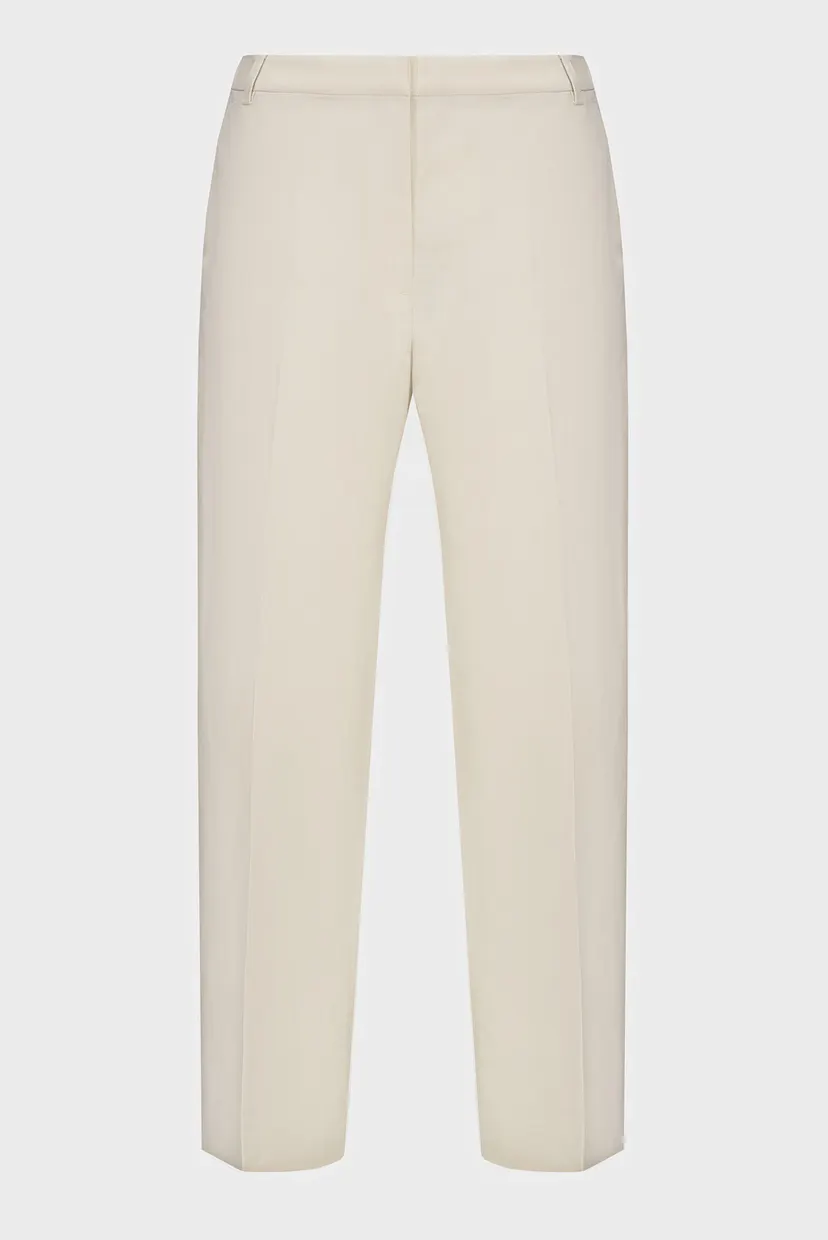 Женские бежевые брюки LINEN BLEND SLIM STRAIGHT 5