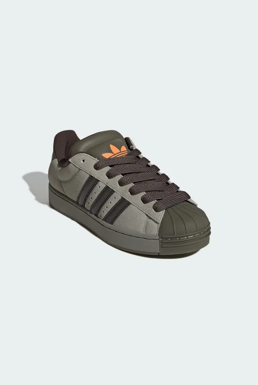 Оливковые замшевые сникерсы SUPERSTAR ST 4