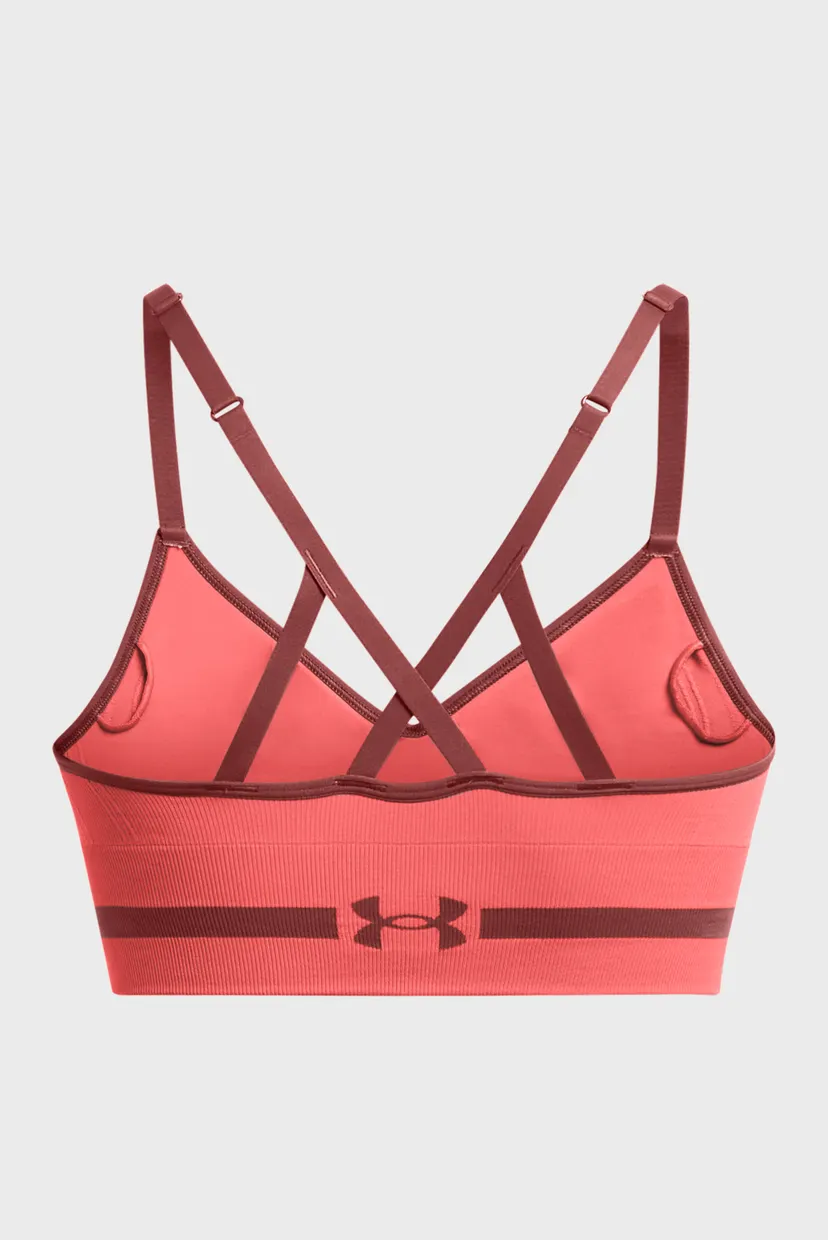 Женский коралловый топ UA Seamless Low Long Bra 11
