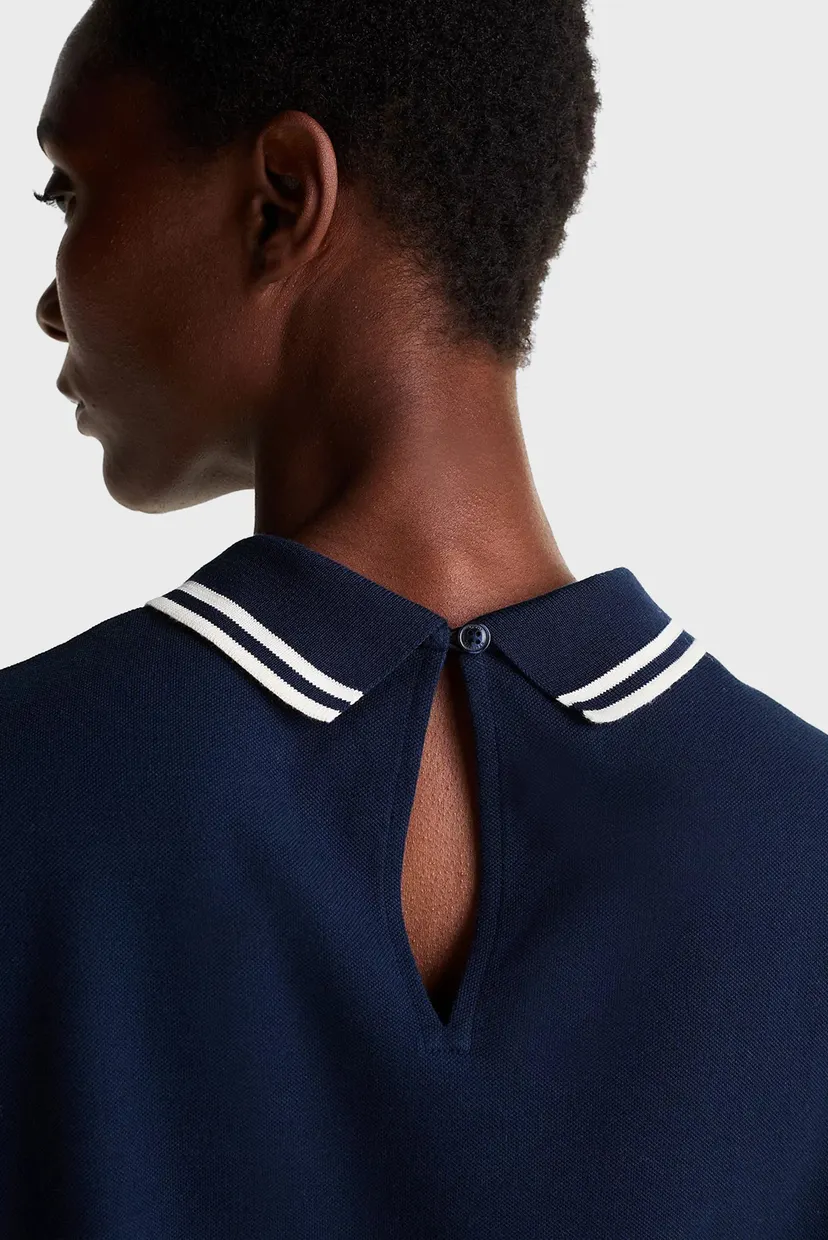 Жіноче темно-синє поло REG VARSITY C-NK POLO SS 4