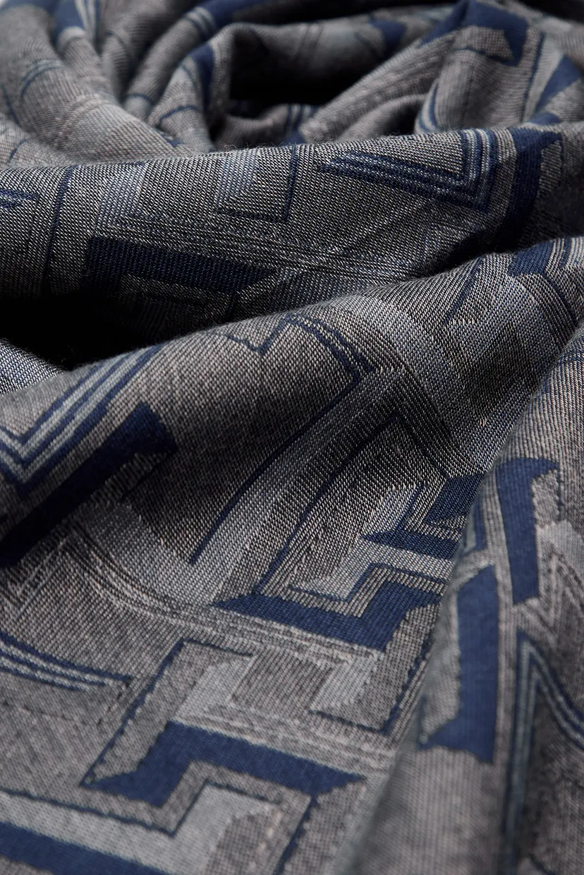 Женский синий шарф с узором TH DISTINCT JACQUARD SCARF 4