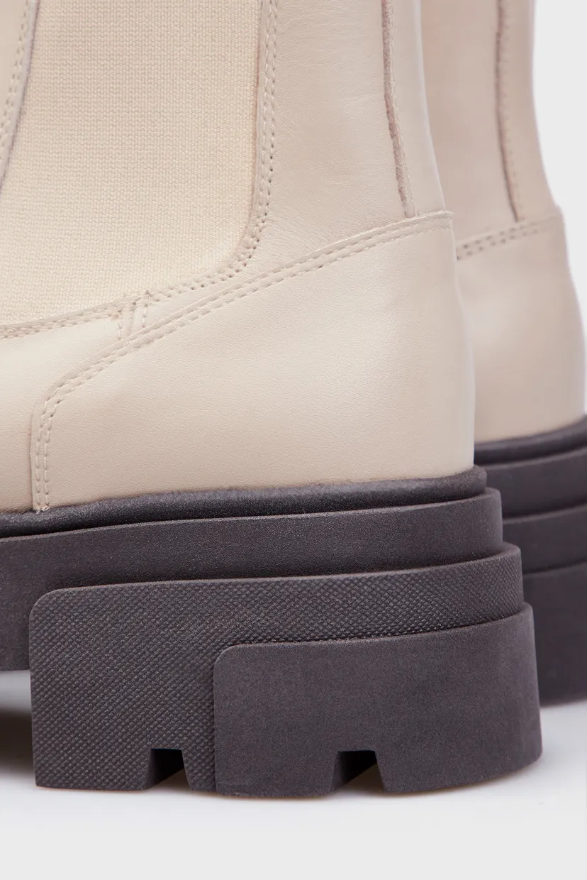 Женские бежевые челси COMBAT LEATHER LOW CHELSEA 5