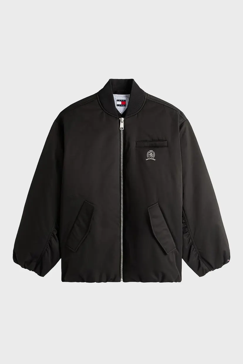 Женский черный бомбер LONGLINE 5