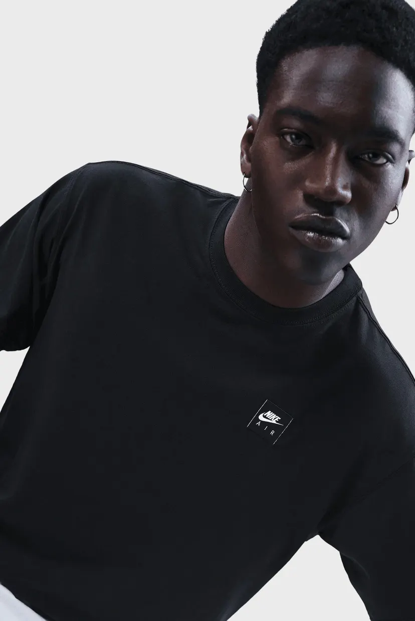 Мужская черная футболка M NSW TEE M90 NIKE AIR 6