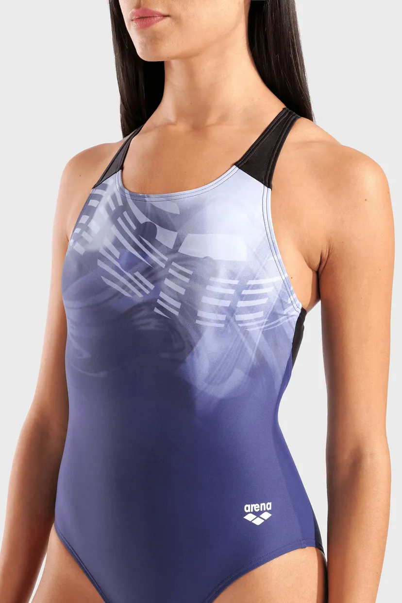 Жіночий темно-синій купальник DREAMING SWIMSUIT V BACK 4