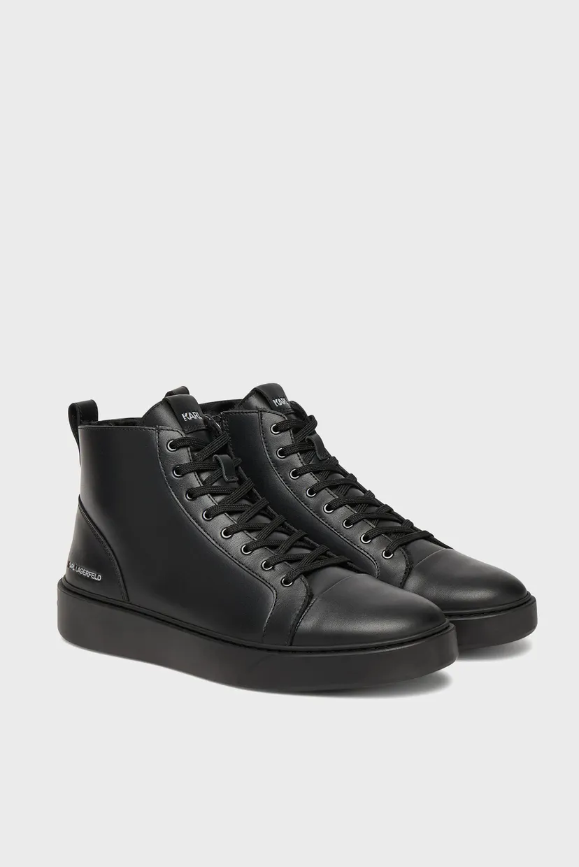 Чоловічі чорні шкіряні хайтопи FLINT II Hi Top Lace Lined 3