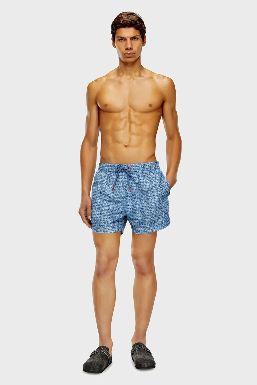 Чоловічі сині плавальні шорти з візерунком BMBX-KEN-37-ZIP BOXERS 3
