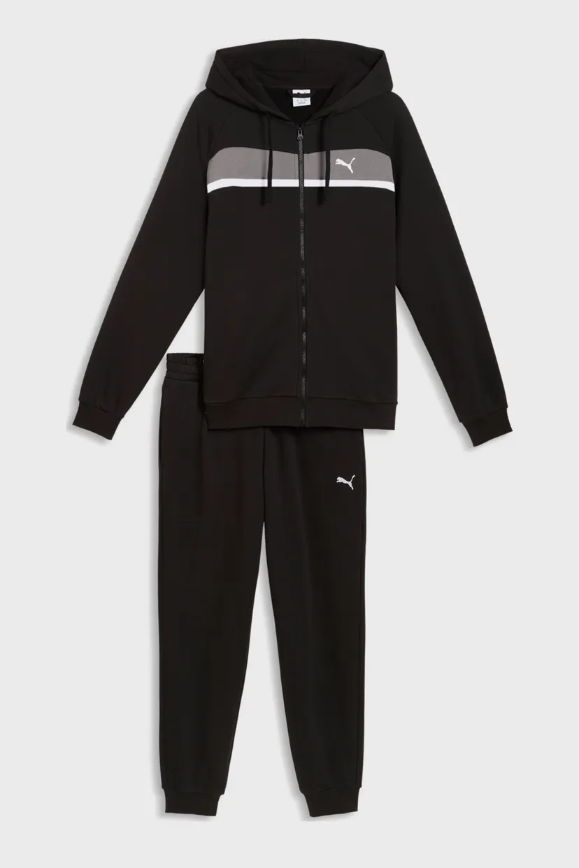Мужской черный спортивный костюм (худи, брюки) Fleece Tracksuit Men 4