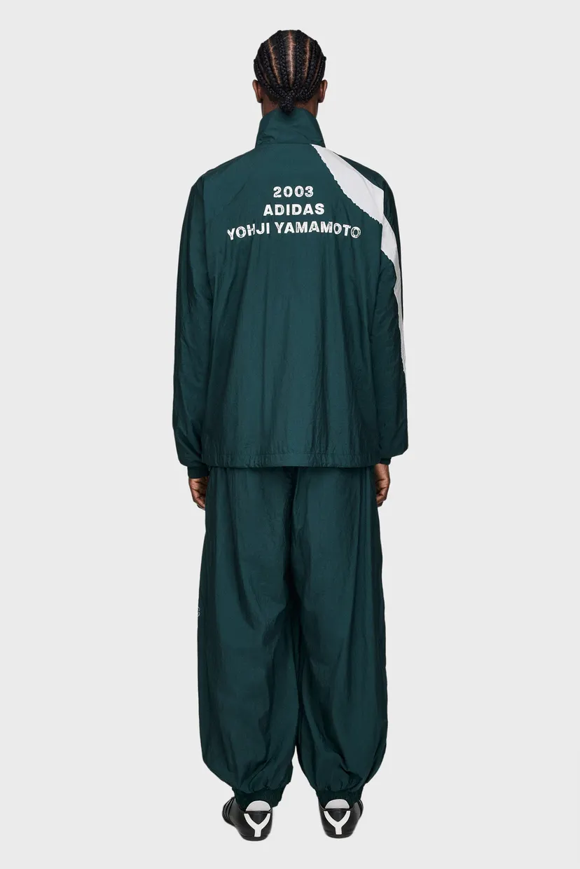 Мужские темно-зеленые спортивные брюки Y-3 RAW EDGE 3 STRIPES NYLON SHELL 3